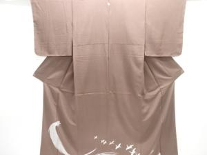 未使用品　鶴亀模様刺繍一つ紋色留袖